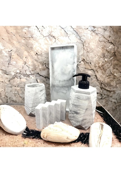 Beton Banyo Seti,dis Fircalik Takım Gri
