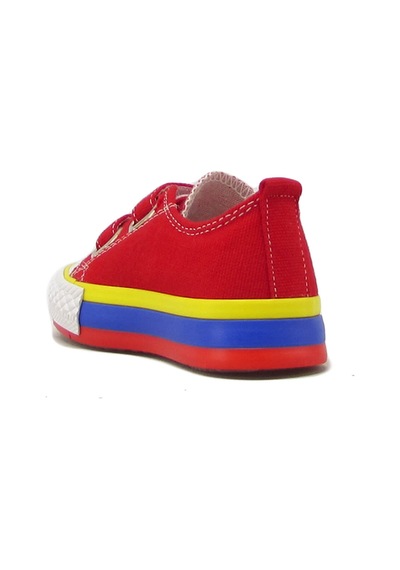 Kanuga Magl1202 Kırmızı Unısex Çocuk Çift Cırtlı Converse Kırmızı