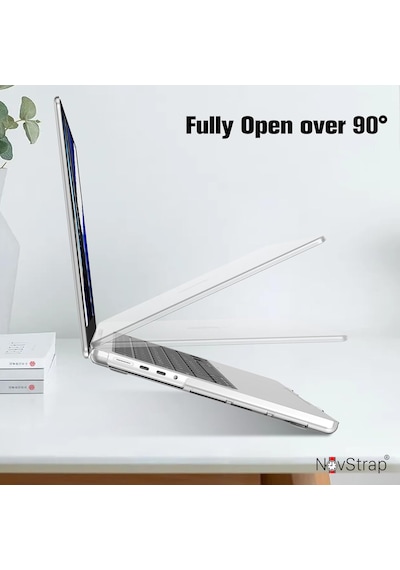 Novstrap Apple Uyumlu MacBook Pro 14 İnç M5 Çip A3434 İle Kılıf Sert Parlak Koruma Kapağı Şeffaf Karışık Çok Renkli