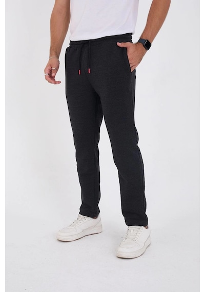 Assema Unisex Üç İplik Basic Eşofman Pantolon - Antrasit Çok Renkli