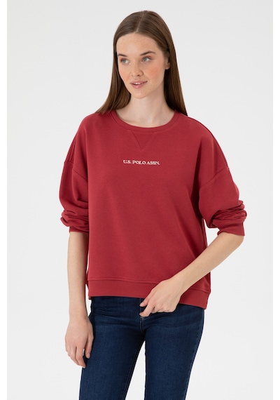 U.S. Polo Assn. Kadın Vişne Bisiklet Yaka Sweathırt 50313562-VR223