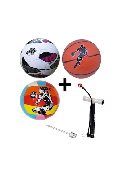 Çocuk Yetişkin Futbol Topu Voleybol Topu Basketbol Topu Seti Pompa Top Iğnesi