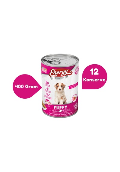 Energy Kuzu Etli Konserve Yavru Köpek Maması 12 x 400 G