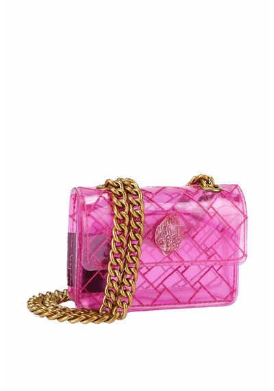 Kurt Geiger Micro Kensington Vinil Kadın Mini Çapraz Çanta Pembe