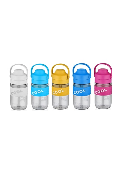 Tkk 550ml Cool Silikon Gövde Yumuşak Pipetli Çocuk Matarası Açık Mavi