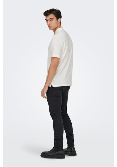 Only & Sons Erkek Polo Yaka T Shirt 22036883 Krem Krem