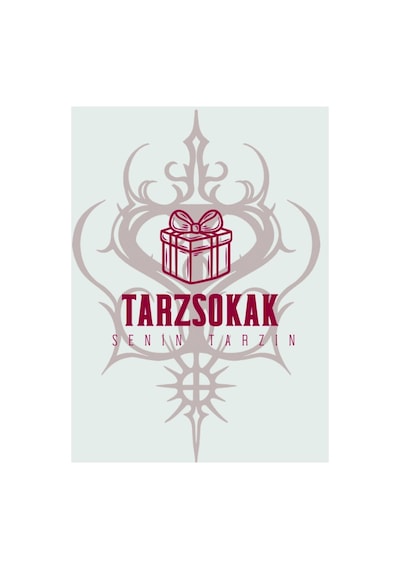 Tarzsokak Beyaz Hırka Sweatshirt Özel Logolu Siyah