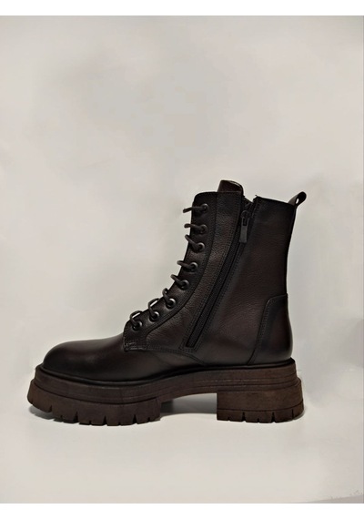 Castle Black Yldz-26254-1 Kahverengi Hakiki Deri Kadın Bot Kahverengi