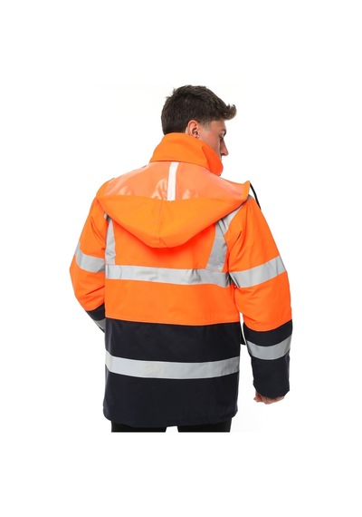 Uniprom İş Kabanı Parka Su Ve Rüzgar Geçirmez Rain Safety Model Membranlı Neon Turuncu Erkek Neon Turuncu