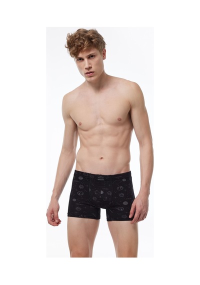 Malabadi Erkek Desenli Modal Boxer 3 Adet 3m251 Set-1