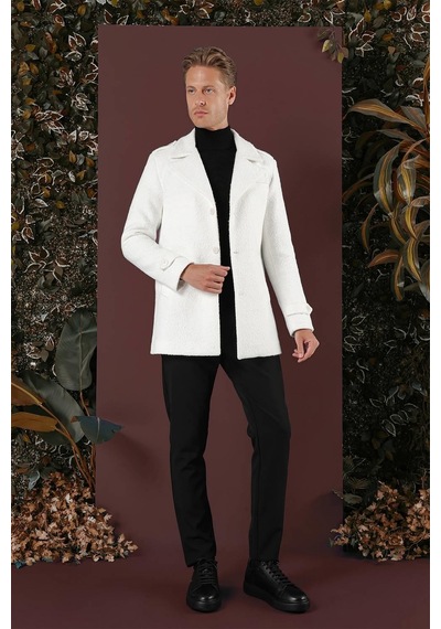 Efor Ka 078 Slim Fit Ekru Spor Kaban Ekru