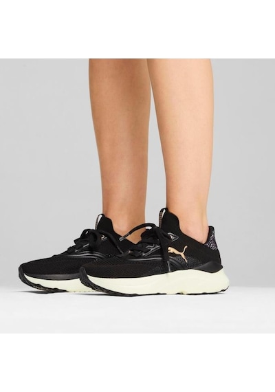 Puma Softride Mayve Leopard Wns Kadın Koşu Ayakkabısı Siyah 31016201 Siyah