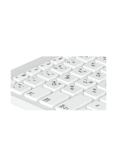 Rusça Klavye Sticker Şeffaf Parlak Kiril Harf Etiketleri Laptop Ve Masaüstü Klavye Siyah