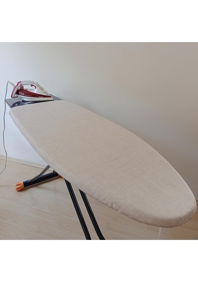 Asev Home Ütü Masası Kılıfı Keçeli İpli Stoperli Büyük Boy 55x140 Cm Soft Çok Renkli
