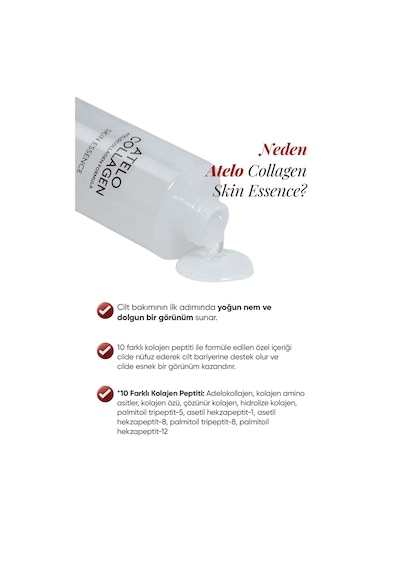 Atelokolajen İçerikli, Nemlendirici Esans Mıssha Atelo Collagen Skin Essence 150ml