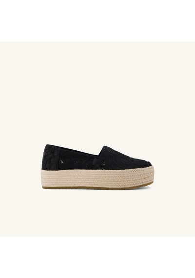 10023046 Black Espadril Kadın 10023045 1002304 Toms Valencıa Floral Crochet
