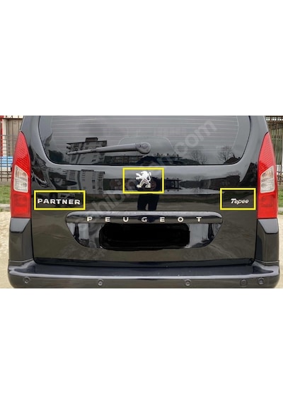 Peugeot Partner & Aslan Arma & Tepee Yazı Seti 3'lü Paket