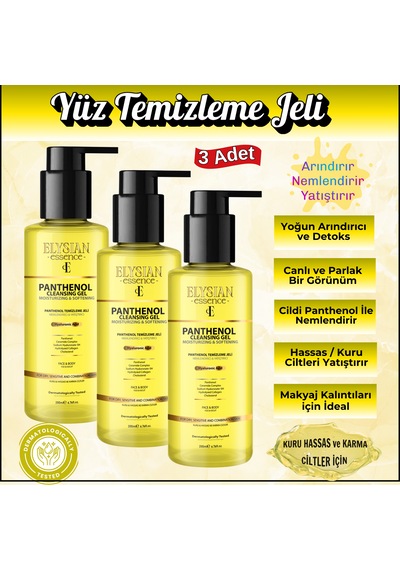 Elysian Essence Nemlendirici Yatıştırıcı Yüz Temizleme Jeli 3'lü