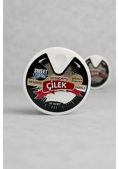 Çilek Aromalı Şekersiz Şeker 10gr