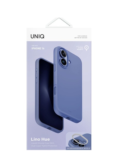 Apple Uyumlu iPhone 16 Lino Hue Serisi Magsafe Özellikli Magclick Hibrit Silikon Silicore Koruyucu Kılıf Blue Apple Uyumlu iPhone 16 Lino Hue Serisi Magsafe Özellikli Magclick Hibrit Silikon Silicore Koruyucu Kılıf Blue