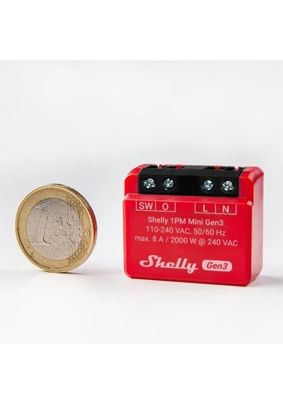 Shelly 1pm Mini Gen3 2'li Paket Enerji Ölçümlü Akıllı Röle