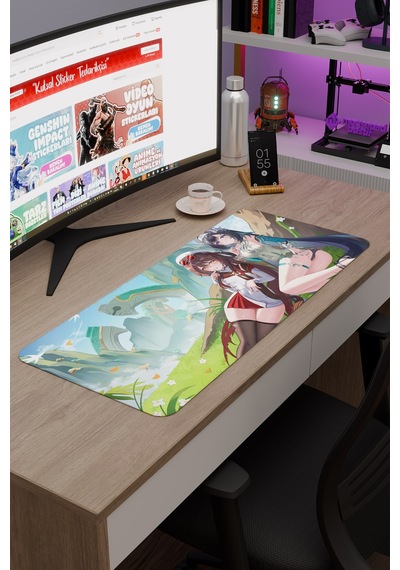 Lan Yan Genshin Impact Anime Oyuncu V4 - 70x30 Xl Gaming Mouse Pad Fare Altlığı