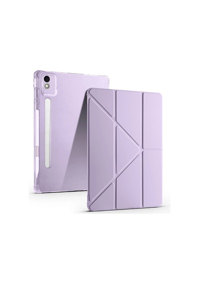 Lenovo Idea Tab Pro 12.7 Tb-373fu Kılıf Zore Tri Folding Kalem Bölmeli Standlı Kılıf Klasik