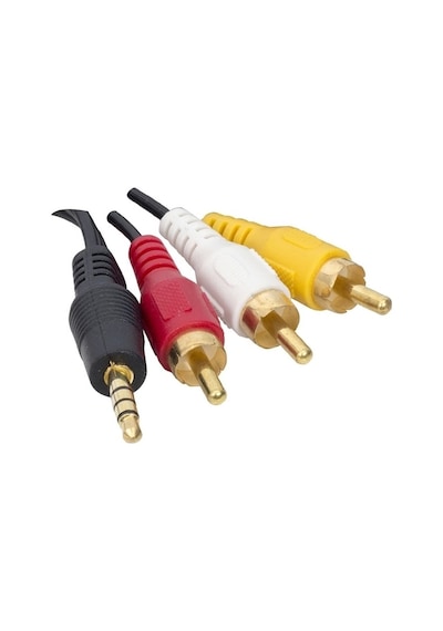 Fully G-523a 3.5 Mm Stereo Erkek / 3 Rca 1.2 Metre Uzun Jack Uydu Alıcısı Av Kablo 3157 2884