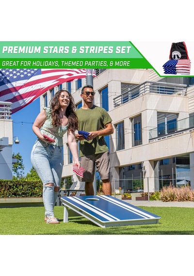 Gosports Cornhole Armut Koltuk Seti, Resmi Yönetmelik 8 Dört Mevsim Çuvalı Amerika Yıldızları Ve Çizgileri Diğer