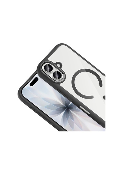 Noktaks - İphone 17 Uyumlu Kılıf Magsafe Özellikli Metal Kamera Çerçeveli Tiko Kapak - Lila - T39876