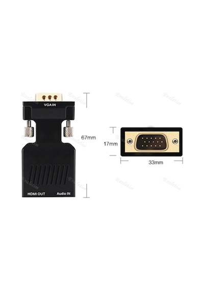 Vga To Hdmı Kablosu 4501P Tv Monitör Adaptör Çevirici Dönüştürücü