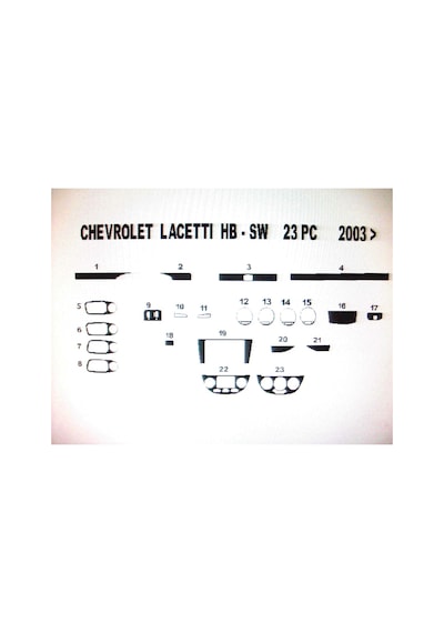 Chevrolet Lacetti Hb 2004 23 Parça Torpido Kaplama Renk Piano Black