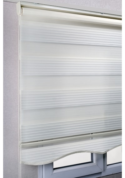 Etekli Krem Pileli Zebra Kaliteli Güneşlik Stor Perde