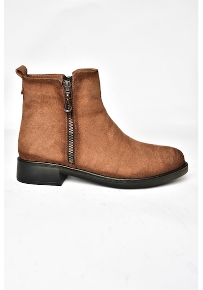 Fox Shoes R374050402 Taba Süet Alçak Tabanlı Kadın Bot Taba Fox Shoes R374050402 Taba Süet Alçak Tabanlı Kadın Bot Taba