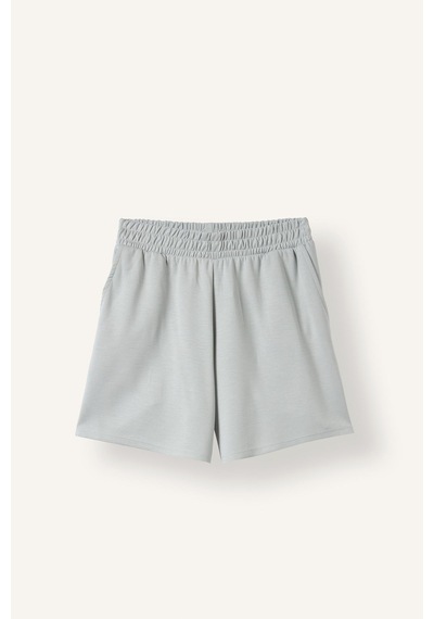 Defacto Relax Fıt Beli Lastikli Kısa Paça Basic Bermuda Şort I7542ax26augr342 Gri-gr342