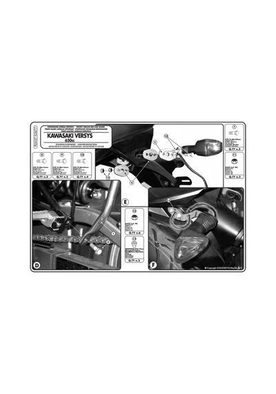 Gıvı Plx447 Kawasakı Versys 650 06-09 Yan Çanta Taşıyıcı Tek Renk