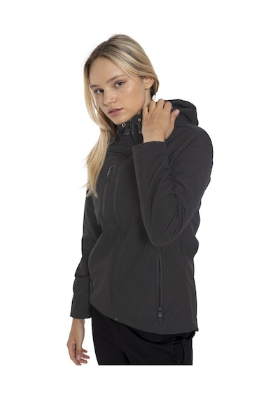 Crozwise Bayan Kapşonlu Softshell Mont Antrasit