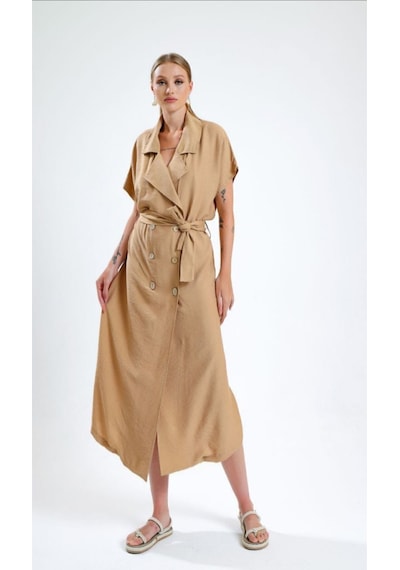 Pasaklı Giyim Kadın Oversize Yeni Camel Bej Ceket Yaka Rahat Uzun Kısa Kollu Keten Ceket Elbise 700-3162451 Pasaklı Giyim Kadın Oversize Yeni Camel Bej Ceket Yaka Rahat Uzun Kısa Kollu Keten Ceket Elbise 700-3162451
