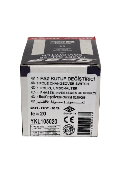 OPAŞ 1X20A 1-0-2 Kilitli Şalter