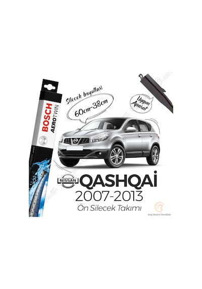 Nissan Qashqai Muz Silecek Takımı 2007-2013 Bosch  Aerotwin