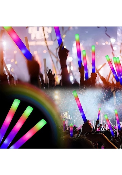 Led Işıklı Rengarenk Sünger Parti Çubuk