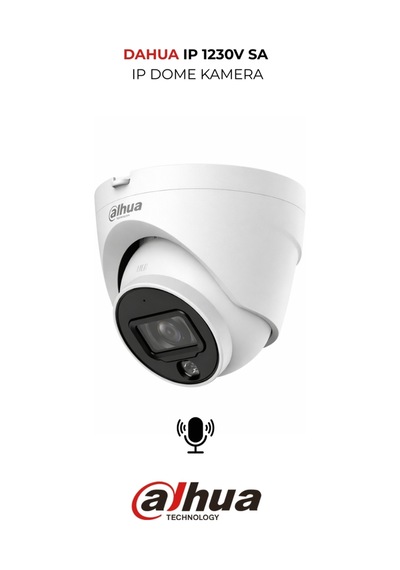 Ipc-hdw1230v-sa-0280b 2mp Dahili Mikrofonlu Ip Dome Kamera