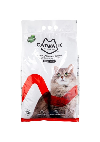 2 Adet Catwalk Bentonit Topaklanan Kedi Kumu