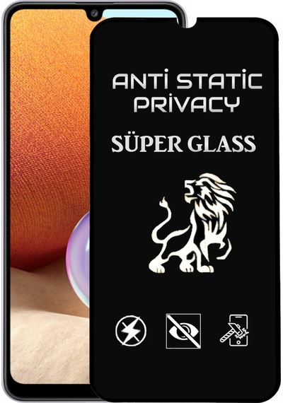 Samsung Galaxy Uyumlu A32 Tam Kaplayan Anti Statik Hayalet Süper Cam Ekran Koruyucu