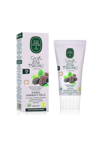 Eyüp Sabri Tuncer Doğal Karadut Özlü 2-6 Yaş Çocuk Diş Macunu 60 Ml