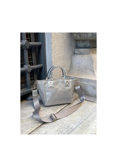 Nura Collection Mektup Model Kadın El Ve Omuz Çantası Gümüş - 925514442 Gümüş
