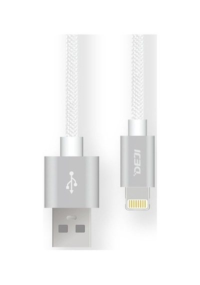 Deji Apple iPhone Uyumlu 5/5S/Se Şarj Ve Data Kablosu Örgülü Lightning Beyaz