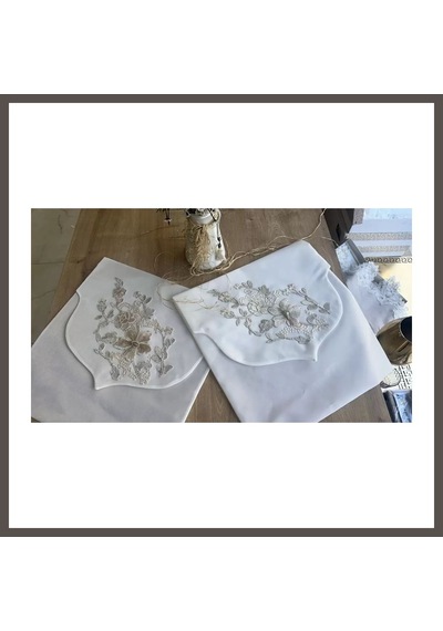 Bezos Fransız Güpürlü Zarf Bohça 50x50 Cm Nişan Bohçası Söz Bohçası 3 Boyutlu Tekli Bohça Nxrlvng