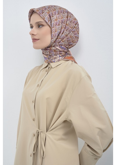 Armine Saf İpek Sura Eşarp-2026 İlkbahar-yaz- 951800d Pudra-turuncu