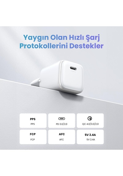 Ugreen Nexode Gan 2 Mini 20w Type-c Pd Hızlı Şarj Cihazı Beyaz Ugreen Nexode Gan 2 Mini 20w Type-c Pd Hızlı Şarj Cihazı Beyaz